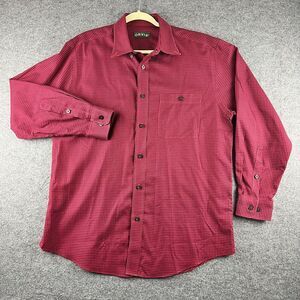 Orvis Long Sleeve Plaid Button Down Shirt Red Multicolor Large Wrinkle Free